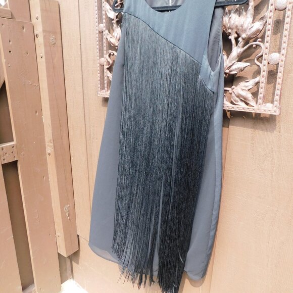 Rachel Roy M Black Mod Fringe Dress - Picture 2 of 5